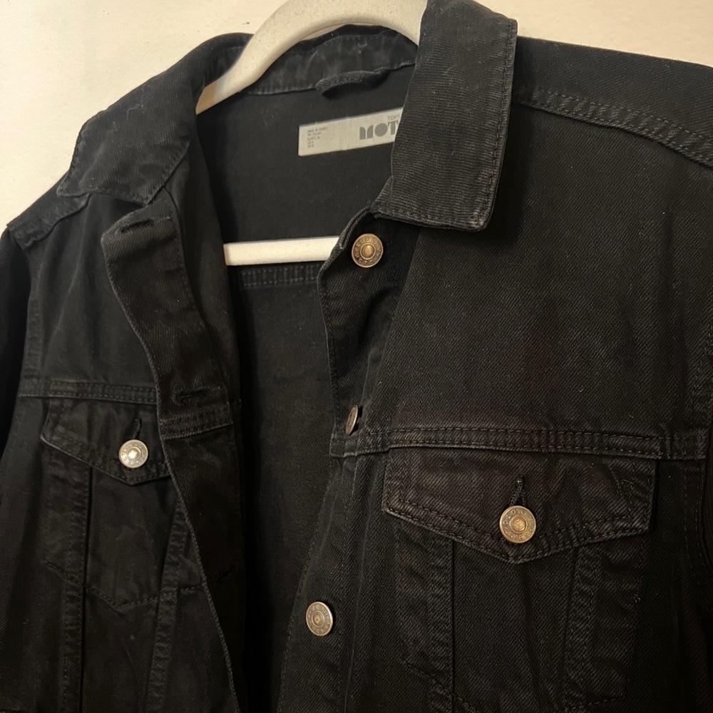 Topshop Moto Black Denim Jacket